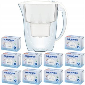 Aquaphor Džban za filtriranje vode Aquaphor Amethyst 2,8 l + 10 uložaka, bijeli