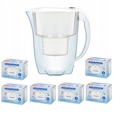 Aquaphor Dzbanek filtrujący Aquaphor Amethyst 2,8 l + 6 uložaka, bijeli