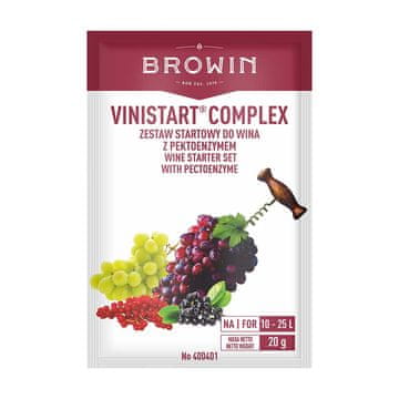Browin Kvasac s hranjivom podlogom Vinistart Complex, 20 g