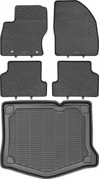 Ford Focus II Hatchback od 2004-2011r. ZESTAW - gumeni tepisi za automobil + prostirka za prtljažnik