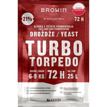 Browin Turbo Torpedo kvasac za destileriju 72h 21% - 120 g 403121