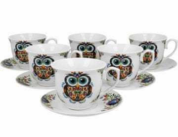 Duo Set od 6 šalica i tanjurića Ethno Owl