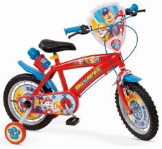 Toimsa Dječji bicikl Paw Patrol 14 inča za dječaka 4-6 godina, crvene boje
