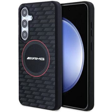 MERCEDES AMG AMHMS24M23SMRK S24+ S926 crno/crno tvrdo kućište od silikona s uzorkom karbona MagSafe