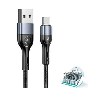 USAMS pleteni kabel U55 2A USB-C 1 kom za set U55 crno/crno 1 m SJ449ZJ01 (US-SJ449)