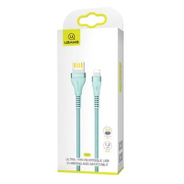 USAMS U33 lightning pleteni kabel 1.2m2A za brzo punjenje plavo/cijan SJ360USB02 (US-SJ360)