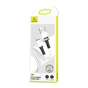 USAMS kabel U52 microUSB 2A brzo punjenje 1m bijelo/bijelo SJ435USB01 (US-SJ435)