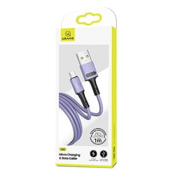USAMS kabel U52 microUSB 2A brzo punjenje 1m ljubičasti/ljubičasti SJ435USB04 (US-SJ435)