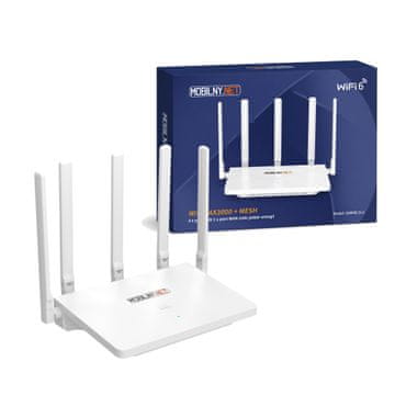 mobile.net DW6ML3V1 Snažan WiFi6 MESH WAN LAN AX3000 ruter za kućni ured