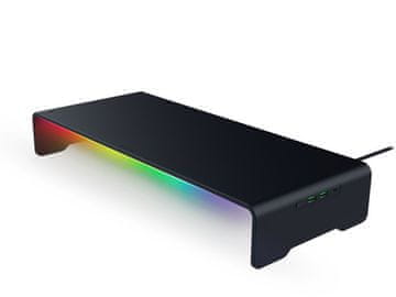 Razer stalak za monitor Chroma, s USB hubom s 4 priključka, RGB, HDMI, USB-C
