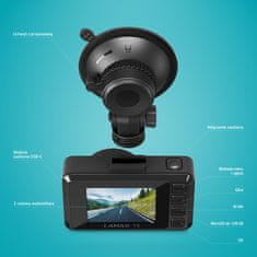 LAMAX Auto kamera LAMAX T3, Full HD, široki kut od 140
