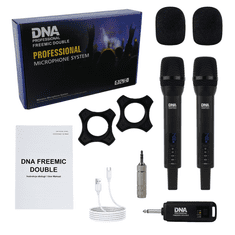 DNA freemic dvostruki bežični mikrofonski set s 2 ručna odašiljača 2,4 GHz do 30 metara