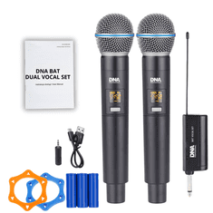 DNA BAT dual vocal SET bežični punjivi komplet 2x ručni mikrofon UHF prijemnik