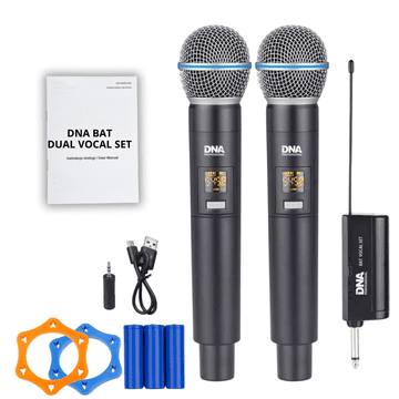 DNA BAT dual vocal SET bežični punjivi komplet 2x ručni mikrofon UHF prijemnik
