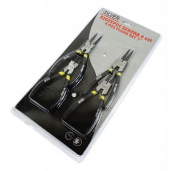 Set kliješta za uskočne prstenove 7" 180 mm 4 EL
