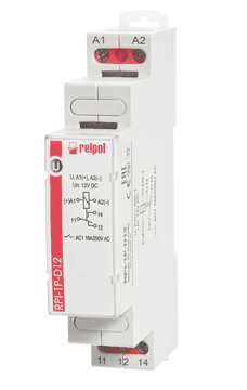 Elektromagnetski relej 1P 16A 12V DC AgSnO2 RPI-1P-D12 863355