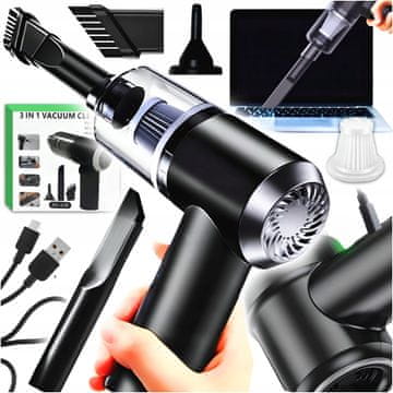 Mini usisavač + puhač mali ručni bežični 2u1 snažan poklon kućanski aparati +