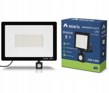 Flo LED reflektor od 200 W, senzor pokreta, sumrak, IP65, vrhunski vanjski dizajn