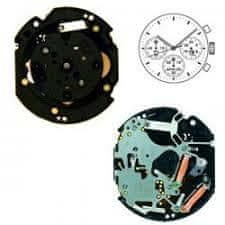 E.I. Mechanizm V654 VD54 H2 12 3/4 CHR SC 3EYES SEC MIN 24H Quartz (371)