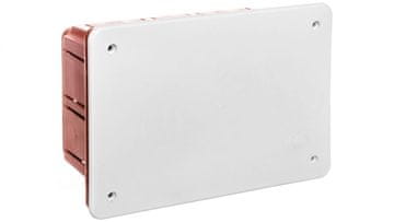 Ugradbena kutija s poklopcem serija 350 152x100x70 crveno-bijela EC350C4