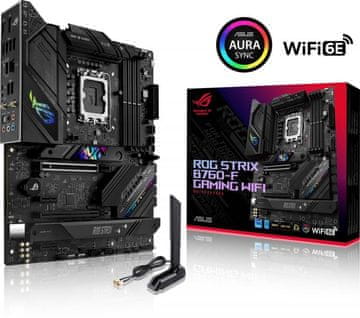 ASUS ROG STRIX B760-F GAMING WIFI, DDR5, SATA3, USB 3.2 Gen 2x2, DP, Wi-Fi 6E, LGA1700 ATX