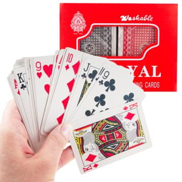 TG72984 2x Poker karte za igranje, špil obloženih karata, set od 108, tradicionalne karte