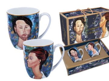 Carmani, set od 2 šalice - MODIGLIANI/Žena sa šeširom i Mario Varvogli