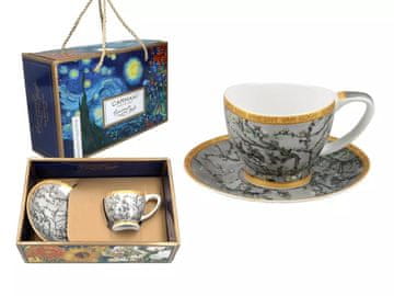Carmani, Mini Vanessa šalica za espresso 90ml - VAN GOGH/Cvijet badema, srebrna