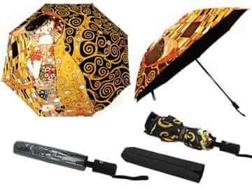 Carmani Automatski sklopivi kišobran - G. Klimt, Poljubac i Drvo života (ukras na vrhu) (
