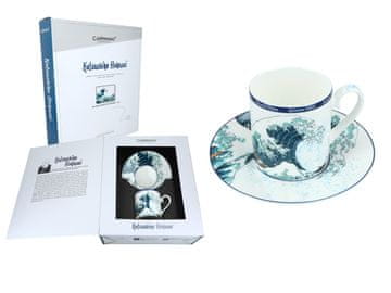 Carmani, šalica i tanjurić 240 ml - Hokusai Katsushika/Veliki val kod Kanagawe