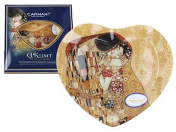 Carmani, ukrasni i upotrebni tanjur KLIMT/Kiss 24,5x23cm