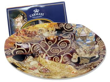 Carmani, dekorativni i funkcionalni tanjur za grickalice GUSTAV KLIMT (miks, 3 motiva)
