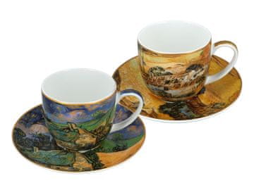 Carmani, set od 2 šalice 220ml - VAN GOGH/Slamnate kućice u Cordevilleu i farme blizu Auversa