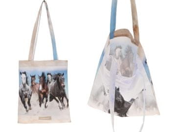 Carmani, torba za rame, za kupovinu do 5 kg - HORSES/KONIE model 1