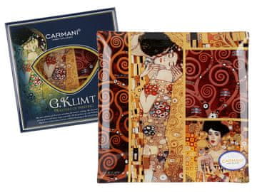 Carmani, ukrasni tanjur - GUSTAV Klimt/Poljubac 25x25cm