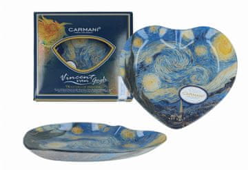 Carmani, ukrasni i funkcionalni tanjur - srce - VAN GOGH/Zvjezdana noć