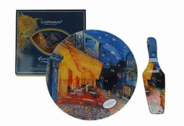 Carmani, ukrasni i funkcionalni tanjur sa špatulom - VAN GOGH/Terasa kafića noću