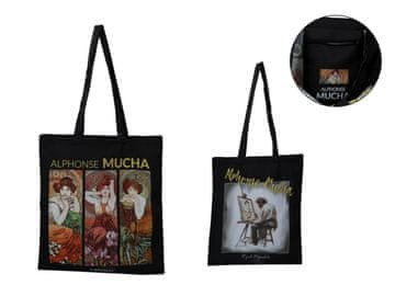 Carmani, torba za rame, za kupovinu do 5 kg - ALFONS MUCHA, kolaž