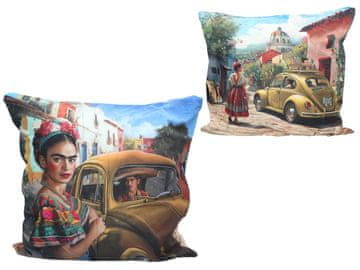 Carmani, jastuk s punjenjem i patentnim zatvaračem - motiv inspiriran slikama FRIDEA KAHLO