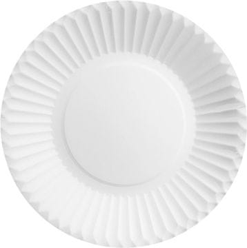 BOW Papirnati tanjuri za večeru/roštilj za jednokratnu upotrebu bijeli 24 cm 100 kom