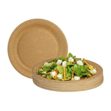 BOW KRAFT jednokratni papirnati tanjur 23 cm - 100 kom. tanjur eko tanjuri