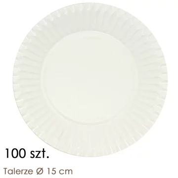 BOW Papirnati tanjur 15 cm mali ekološki prihvatljiv za catering zabave bijeli 100 kom.