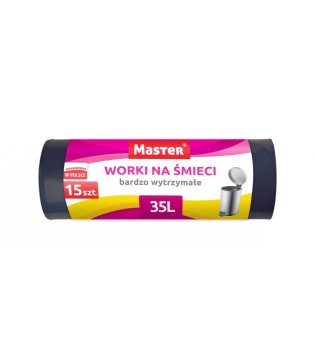 Vreće za smeće, ČVRSTE, vrlo izdržljive, crne, 35l, 15 kom.
