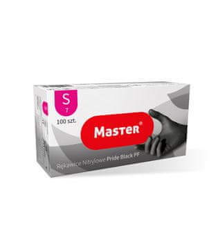 Master jednokratne crne nitrilne rukavice, veličina S, 100 komada