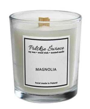 sojina svijeća s drvenim fitiljem + MAGNOLIA