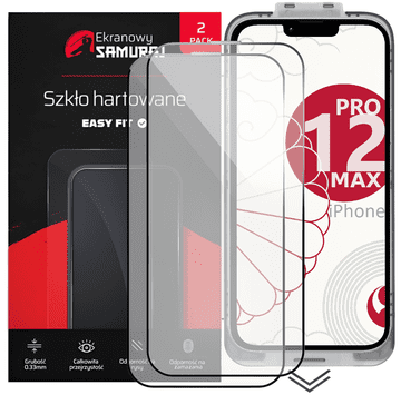 Novo zaštitno staklo Screen Samurai za Apple iPhone 12 Pro Max s okvirom Easy Fit | Pakiranje od 2 komada