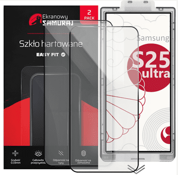 Novo zaštitno staklo Screen Samurai za Samsung Galaxy S25 Ultra s okvirom za jednostavno pristajanje | Pakiranje od 2 komada