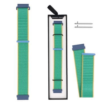 Novi Grip Strap najlonski krejon zeleni žad + žuti i plavi remen za pametni sat 22 mm