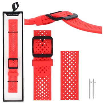Novi silikonski Air Dot ledeno crveni remen za pametni sat 22 mm
