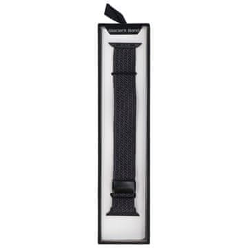 Novi pleteni magnetski remen s kopčom crne boje za Apple Watch 42/44/45/49 mm, grafitno crne boje